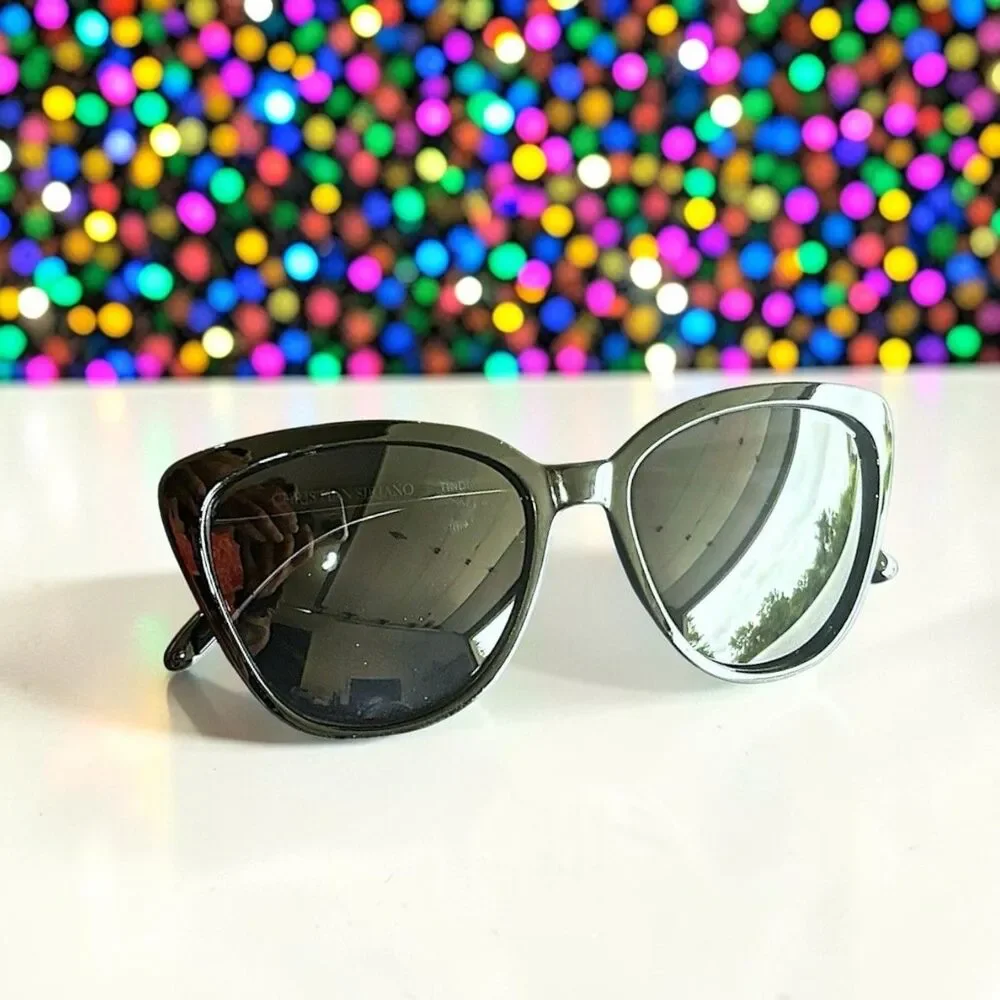 Christian Siriano Tindi Sunglasses in Black Brand New in Case MSRP $139